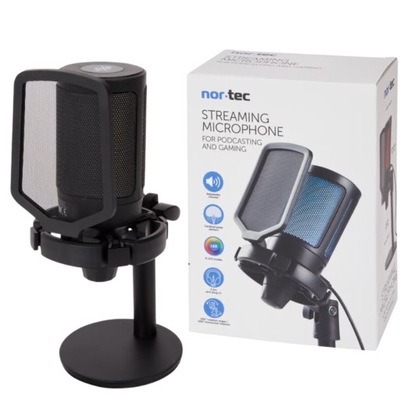 Mikrofon Nor-Tec Mikrofon ze światłem LED STREAMING