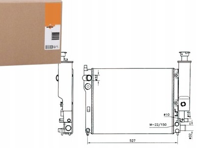 RADUADOR DEL MOTOR PEUGEOT 405 (87-) 1.4 / 460X380X23 NRF NRF58776  