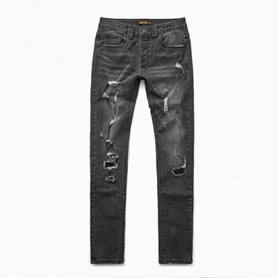 Jeansy męskie spodnie jeansowe dżinsy dziury 29