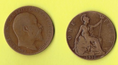 Wielka Brytania 1 Penny 1910 r.