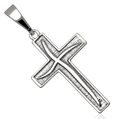 Krzyżyk srebrny oksydowany srebro pr.925