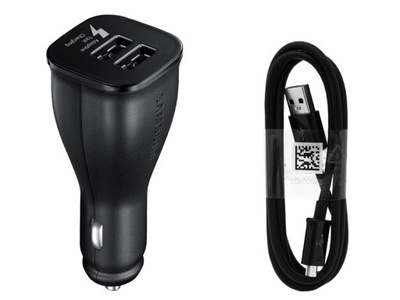 2 x Ładowarka Samochodowa Samsung USB-C TYP-C 2XUSB + Kabel USB-C TYP-C