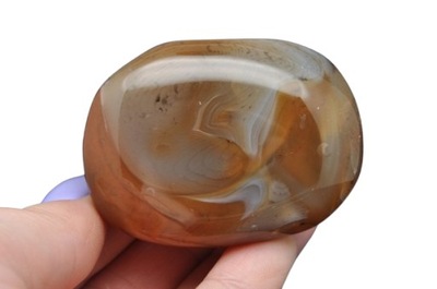 * AGAT SARDONYKS SARDONYX PALM STONE MADAGASKAR INTERESUJĄCY PRZEKRÓJ GAT03