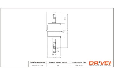 DRIVE+ ФИЛЬТР ТОПЛИВА FIAT БЕНЗИН 0 7 91-96 CIN QUECENTO