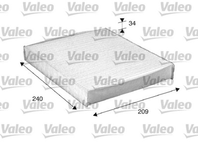 VALEO 698882 ФИЛЬТР, ВЕНТИЛЯЦИЯ СТОРОНЫ ПАССАЖИРА