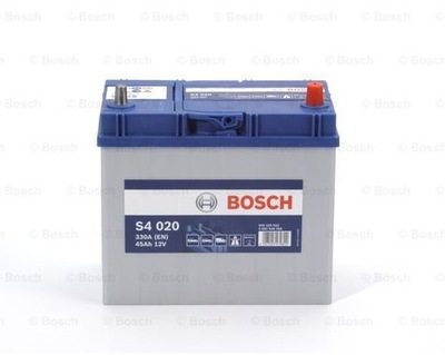 АКУМУЛЯТОР 45AH 330A S4 P+ BOSCH