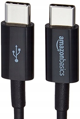 AmazonBasics L6LUC025-CS-R kabel USB 1,8 m 2.0 USB C Czarny