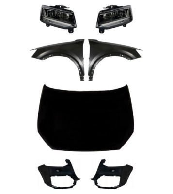 Audi q2 16- full led капот решётка  крыло  фара фото №1