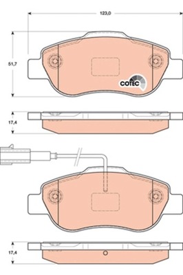 PADS HAMULC. FIAT FIORINO 08-  