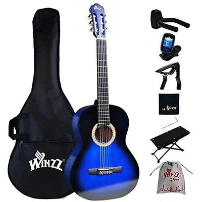 Winzz Gitara klasyczna pełny rozmiar 4/4, gitara d