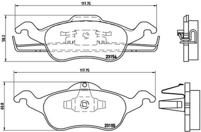 КОЛОДКИ HAM. ПЕРЕДНЯЯ FORD FOCUS 98-04