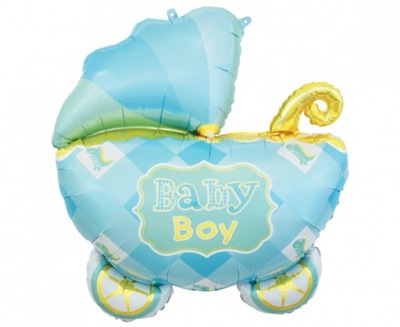 BALONY foliowe WÓZEK BABY BOY niebieski 1szt