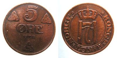 8319. NORWEGIA, 5 ORE, 1913