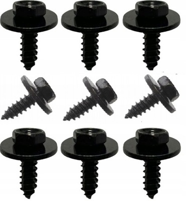 10X SCREW BOLT CLAMP CONNECTOR WHEEL ARCH COVER PROTECTION 4,8MM  