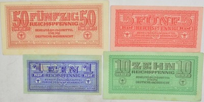 1.di.Zest.Niemcy, Banknoty 1942 szt.4, St.3+