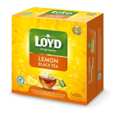 Herbata LOYD Lemon Black PIRAMIDKI 50 torebek