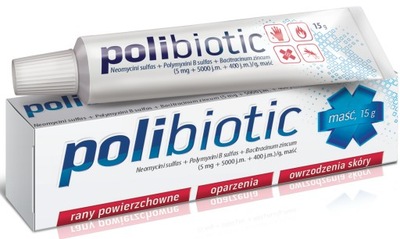 POLIBIOTIC maść na rany lek antybiotyk 15 g
