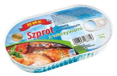 Szprot w sosie pomidorowym Z WARZYWAMI MK 170g