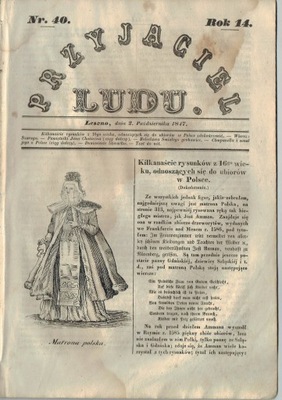 1847 PRZYJACIEL LUDU - Ubiory w Polsce