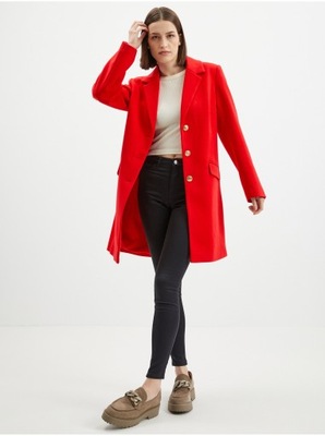 Czerwony płaszcz damski ORSAY
