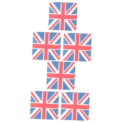Papierowe serwetki Union Jack Tissue Flaga Wielkiej Brytanii, 6 torebek