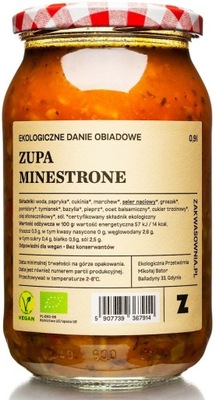 ZUPA WARZYWNA MINESTRONE BIO 900 ml - DELIKATNA (ZAKWASOWNIA) DELIKATNA