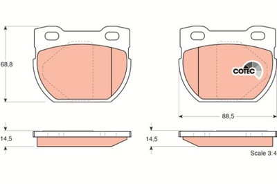 ZAPATAS DE FRENADO - JUEGO COTEC GDB1209  