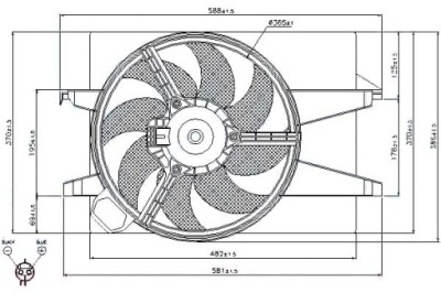 Nissens вентилятор радиатора с корпус ford fies фото №1
