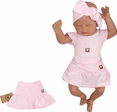 Bawełniana spódniczka niemowlęca różowa 62