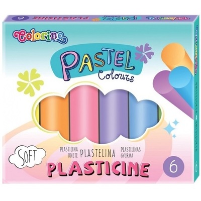 Plastelina Colorino, 6 kolorów - pastelowe (84972