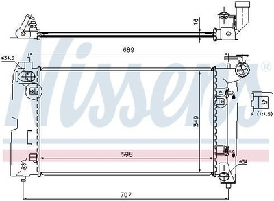 NISSENS NIS 646321 RADUADOR DE AGUA  