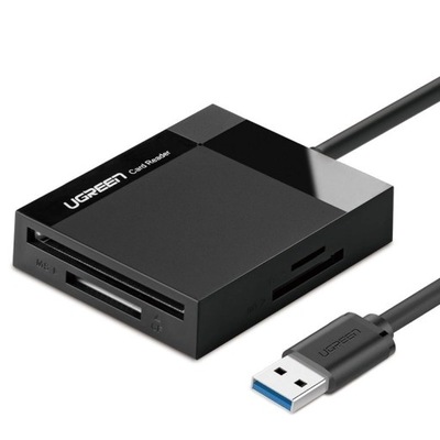 Ugreen czytnik kart pamięci USB 3.0 SD / micro SD / CF / MS czarny (CR125 3