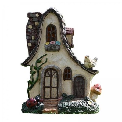 3xResin Fairy Garden Mini miniaturowy domek do dom