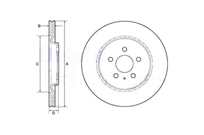 DELPHI DISCOS DE FRENADO 2 PIEZAS PARTE TRASERA AUDI A4 ALLROAD B8 A4 ALLROAD B9 A4  