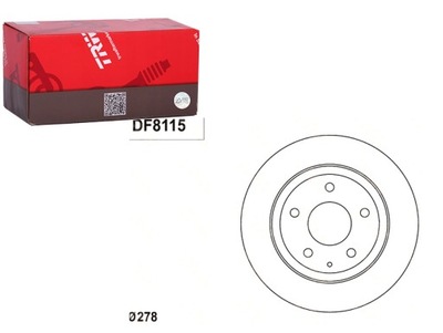 ГАЛЬМІВНІ ДИСКИ ГАЛЬМІВНІ 2 ШТУКИ. ЗАД MAZDA 6 2.0 2.2D 2.5 08.12- TRW