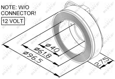 NRF 38447 CEWKA, CLUTCH ELEKTROMAGNETYCZNE (SPREZARKA)  