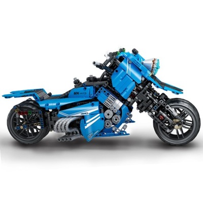 TECHNIC Niebieski czarny motocykl Zabawki kolekcji
