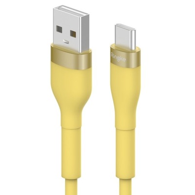 RINGKE WYTRZYMAŁY PRZEWÓD KABEL USB - USB C 480Mb/s 12W 2m | ŻÓŁTY