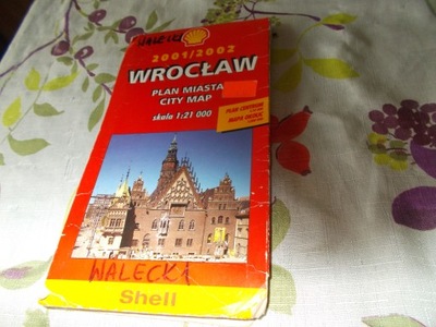 Wrocław stary plan miasta Shell autobus tramwaj