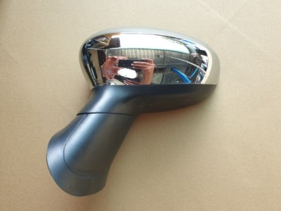 Зеркало левая fiat punto evo 2009- europa 3 pin хром фото №1