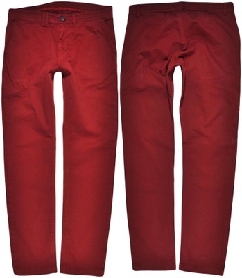 NO NAME spodnie RED tapered CHINO _ W32 L30
