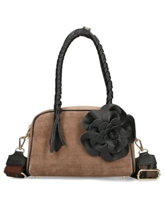 Ego torebka z odpinanym kwiatem beż