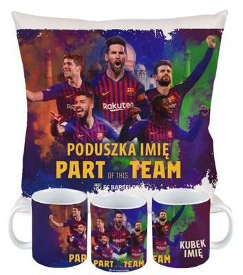 KUBEK PODUSZKA dla kibica FC BARCELONA Messi