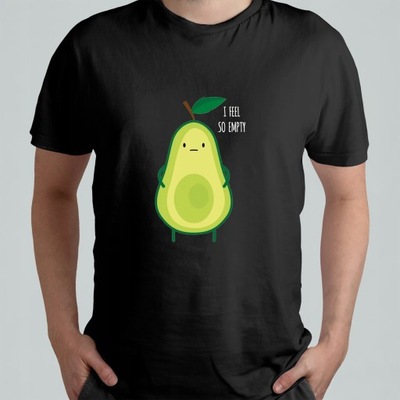 Koszulka Z Nadrukiem T-shirt Słodkie Awokado Avocado r. L