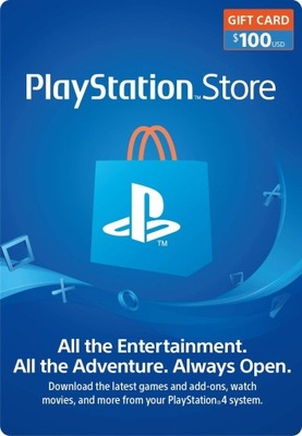 Playstation Network Store gift code 100$
