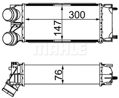 Радіатор повітря інтеркулер mahle ci 367 000s фото №1