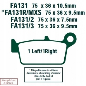 КОЛОДКИ ГАЛЬМІВНІ EBC FA131R