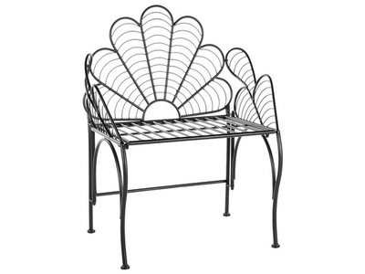 Krzesło ogrodowe czarne metalowe