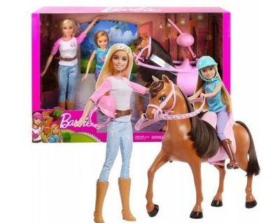 Barbie Fashion zestaw do jazdy konnej Lalki i koń