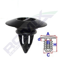 Клипса накладки порога bmw x5 x6 mini x5szt фото №1